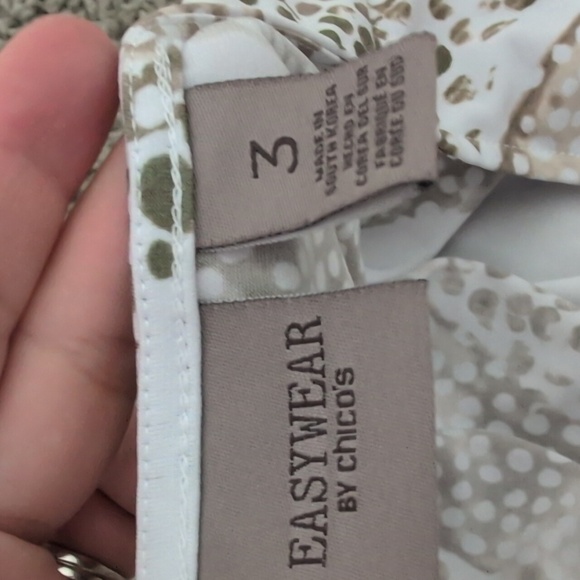 Easywear By Chico's Polka dot Animal Snake Print Top Blouse Size 3(16) - Picture 6 of 9